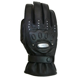 JRP Motorcycle Leather Gloves DRN Black M