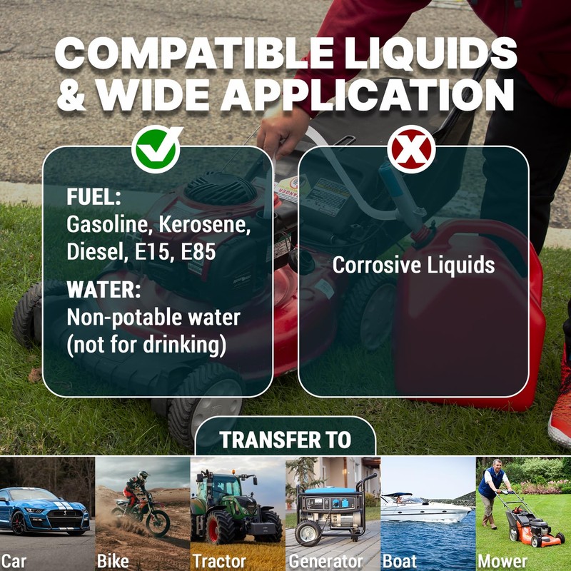 TERA PUMP Automatic Portable Battery Operated Water/Fuel Transfer Pump, Powerful