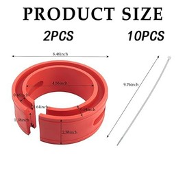 Shock Absorber,Type-E Red Universal Car Auto Rubber Shock Absorber Spring Bumper Buffer Power Cushion,Heavy Duty Rubber Strut Spacer for Vibration & Noise Damping(2pcs) (Red)