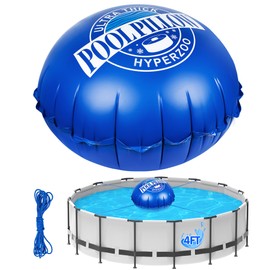 4 x 4 Ft Pool Pillows for Above Ground Pools, Hyperzoo Heavy Duty Pool Closing Kit for Above Ground, Upgraded 0.5mm PVC Cold-Resistant Inflatable Air Pillow for Winterizing, with 49.2ft Rope