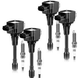 UF549 Ignition Coil Packs & 9029 Double Iridium Spark Plug For 2007-2019 1.6 1.8 2.0 2.5L Nissan Altima Versa Sentra Rogue Cube NV200 Pathfinder Infiniti FX50 M56 QX60 QX70 OE C1696 5C1753 DILKA6RA11
