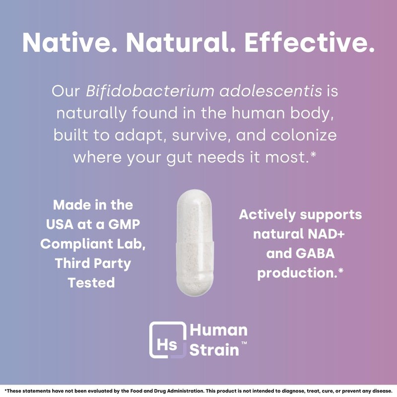 Element Longevity Human Strain Bifidobacterium Adolescentis Probiotic | Fewer Urgent