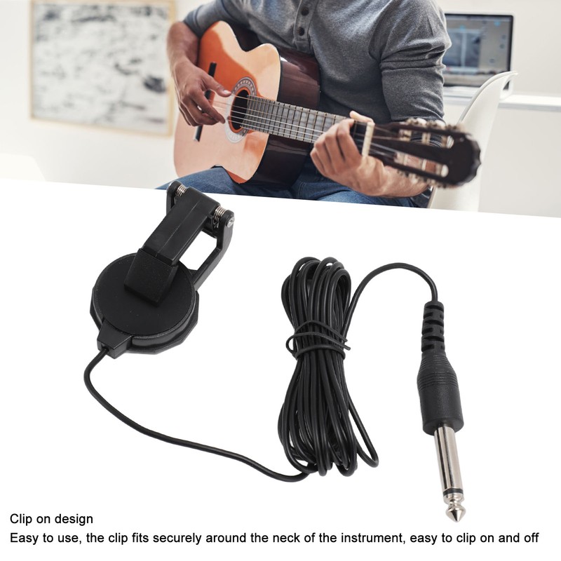 6.35mm Jack Clip On Pickup Clip On Acoustic Guitar Pickup