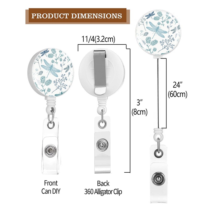 Badge Reels Retractable,Id Badge Holders Retractable,Badge Clips Retractable ID Card