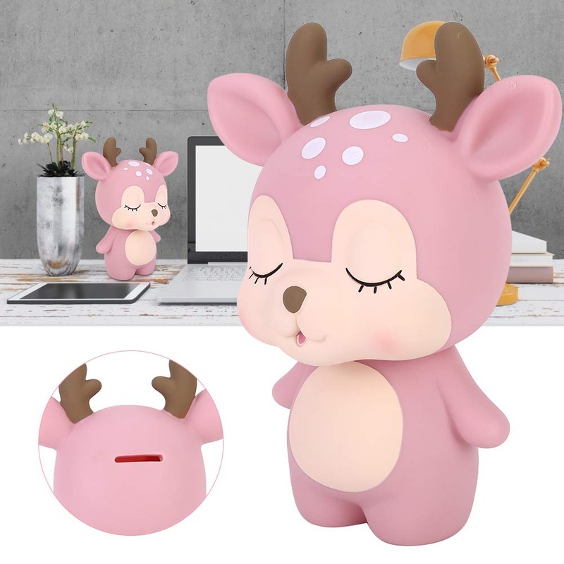 Deer Piggy Bank, Cute Elk Piggy Banks Unbreakable Plastic Money
