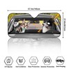 Suobstales 3D Funny Cat Print Driving Front Windshield Sun Shade,