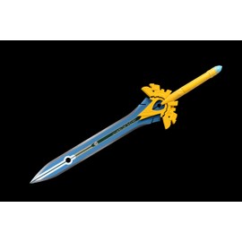 Fantasy Game Style Genshin Metal Sword Cosplay Anime Sword Scepter Blade Costume (Skyward Pride-33.75 inch)