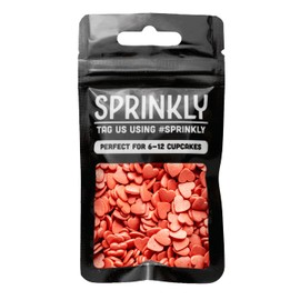 SPRINKLY - Glimmer Hearts - Red - 25g