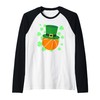 Basketball Ball - Leprechaun Hat St Patrick’s Day Raglan Baseball