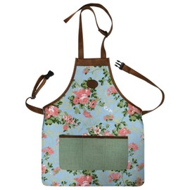 Fallen Fruits Floral Outdoor Gardening Tool Apron Adjustable Straps Durable 3 Pockets (46cm x 59cm)