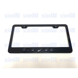 Unbranded 1pc 3D BlackCIVIC Emblem Badge BLACK Stainless Metal License Plate Frame Holder