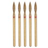 sourcing map 5pcs 200-230 Grits Diamond Grinding Bit 2.5mm Oval