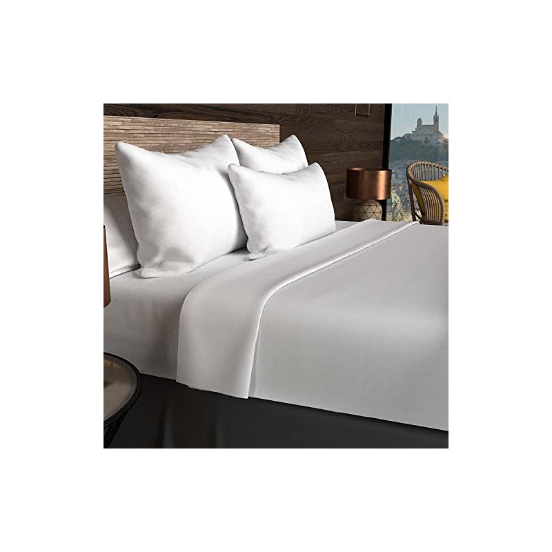 Soleil d'ocre Cotton Pillowcase, White, 50 x 70 cm