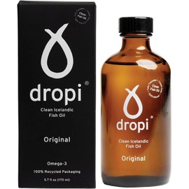 DROPI Clean Icelandic Fish Oil - 170ml Liquid (Unflavoured)