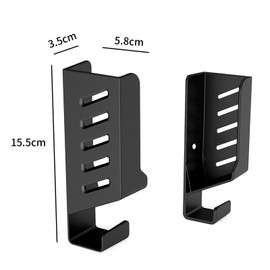 GIONAR Universal Wall Mount, Router Shelf, Router Wall Mount, for Routers, TV Box, Network Switches, Modems, Laptop, Books, Compatible with TP-Link, Mi Box, Apple TV, Sky Q, and More, Black