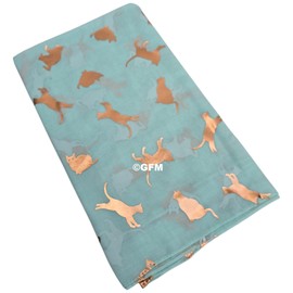 GFM® Cat Print Scarf - Women's (CTSCF), CT-RG-MNTHR-Mint Green