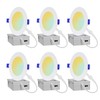 GLOWNOVA 6-Pack of 4-Inch Ultra-Slim LED Downlights with Junction Box,