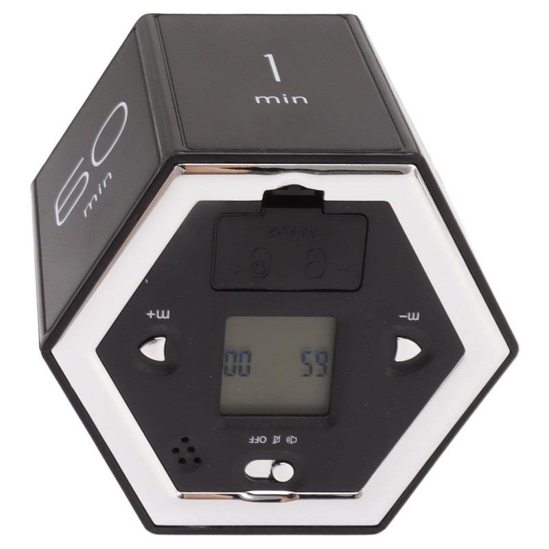 Hex Flip Timer with Mute Alarm Function Magnetic Time Management
