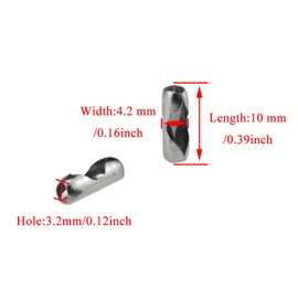 70Pcs Silver Ball Chain Connectors Fit for 3mm 3.2mm Beaded Chains Pull Connector Clasps for Roman Rollers Blinds Ceiling Fan Decor Chain Repair Jewelry Making Accessorie Clips for DIY Crafts