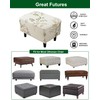 CRFATOP Ottoman Chair Cover Large Ottoman Chair Slipcovers Solid Rectangle