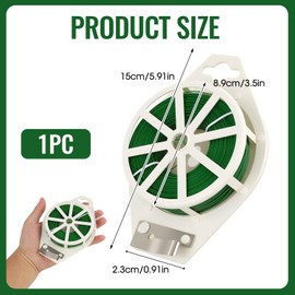 Green Floral Wire with Cutter, 100M Length, 22 Gauge - Durable Iron Florist Wire for Wreath Making, Flower Arrangements, Crafts, and Garland Decorations - Flexible and Corrosion-Resistant