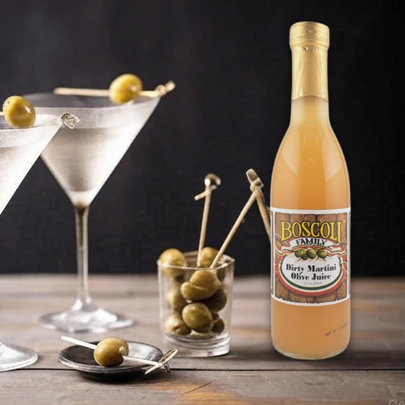 Boscoli Dirty Martini Olive Juice - 12.7 oz Bottle, Pack