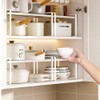 BAUEJO Shelf Insert, Kitchen Cupboard Organiser with Non-Slip Mat, Kitchen