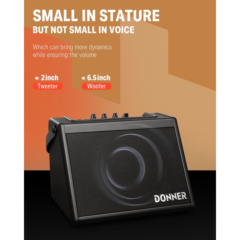 Donner Mini Electric Drum Amp 20W, Wireless Electronic Drum Amplifier