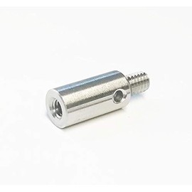 Thread Adapter 4-48 Outer Thread Shank to M2.5 Inner Thread for Dial Indicator 5mm Diameter 10mm Long