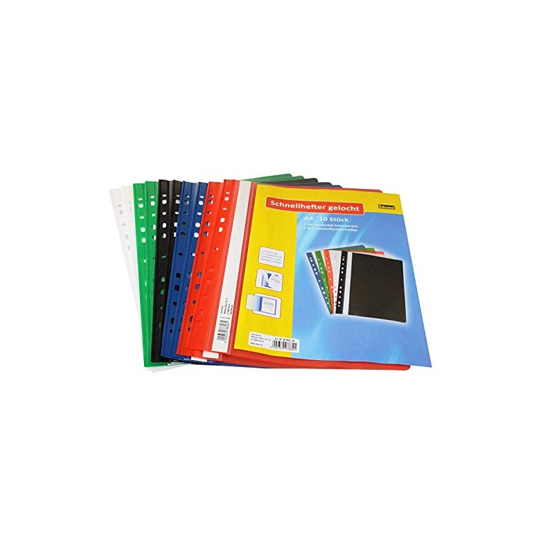Idena 307862 File Folder A4 Perforated Plastic (20 Staplers)