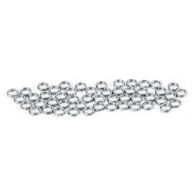 VGEBY Split Rings Stainless Steel Fishing Tackle Bait Double Circle Split Ring Connector 50/100 Pieces (6# 100pcs)