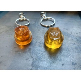 Amber Graffiti Spray Cap Keychain