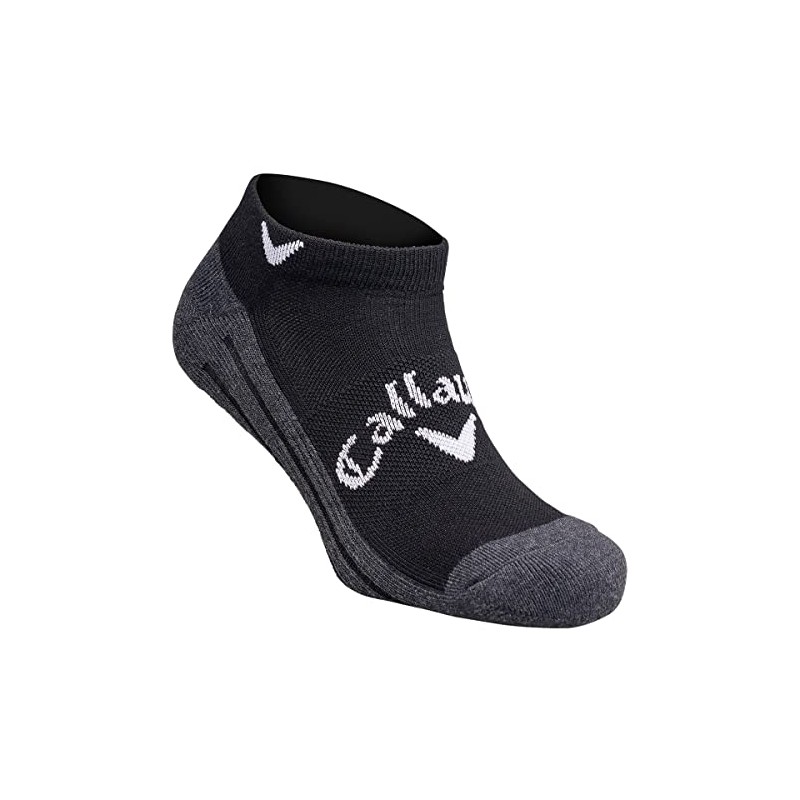 Callaway Men's 2022 Callaway Men's Tour Cotton Crew Socks, Charcoal/Black,