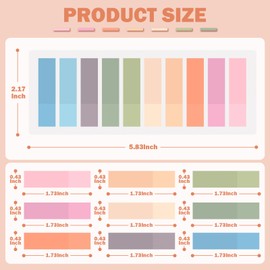 BukSuk 800Pcs Books Tabs for Annotating, Tabs for Notebooks, Sticky Tabs, Morandi Page Markers, Multi-Colored Writeable and Repositionable Book Flags Strip (800Pcs)