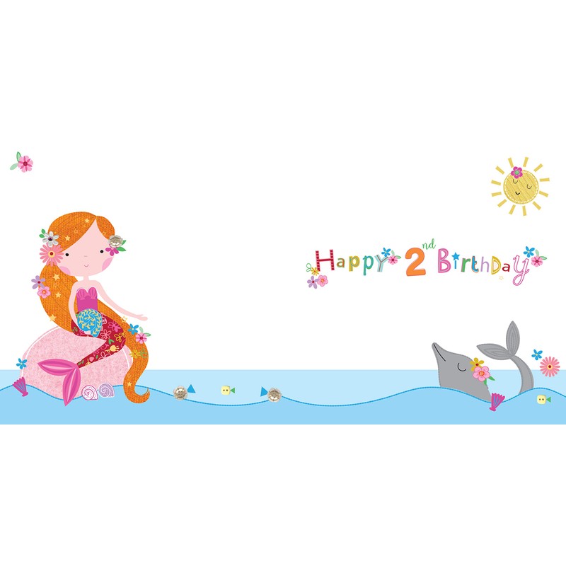 Cherry Orchard Girl Little Mermaid 2 Today Birthday Card
