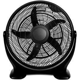 Simple Deluxe 20 Inch 3-Speed Plastic Floor Fans Quiet for Home Commercial, Residential, and Greenhouse Use, Outdoor/Indoor, Black