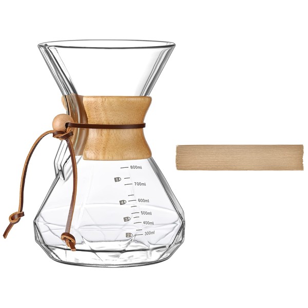 Puricon Pour Over Coffee Maker with Paper Filter 40 Sheets,
