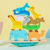 Wooden Toy for Stacking Animals, Stacking Game Wooden Toy, Balance