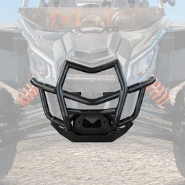 SAUTVS Front Pre-Runner Bumper for Maverick X3, Combined Black Front Brush Guard Protector Heavy Duty Front Bumper for Can-Am Maverick X3 Max Turbo R RR 2017-2024 Accessories (Replace #715002878)