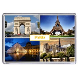 Paris France Souvenir Acrylic Fridge Magnet (Standard: 70x45mm)