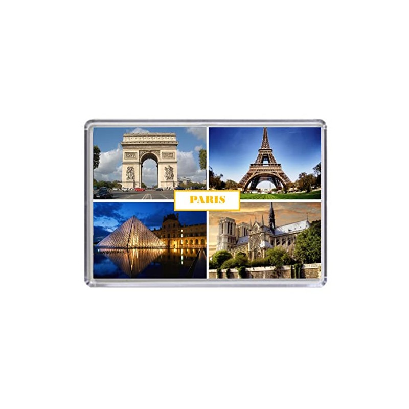 Paris France Souvenir Acrylic Fridge Magnet (Standard: 70x45mm)