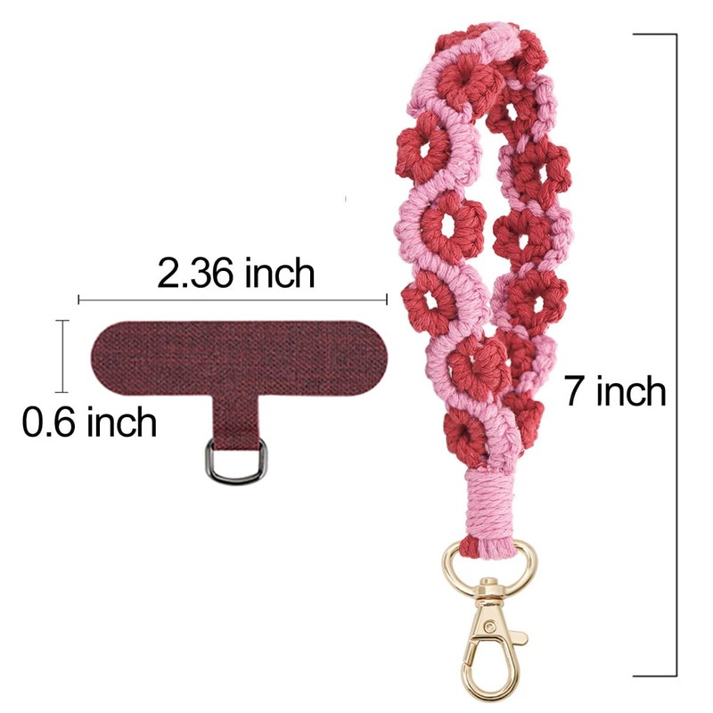 CHIWUTECH Boho Macrame Phone Wrist Strap, Cell Phone Lanyard with