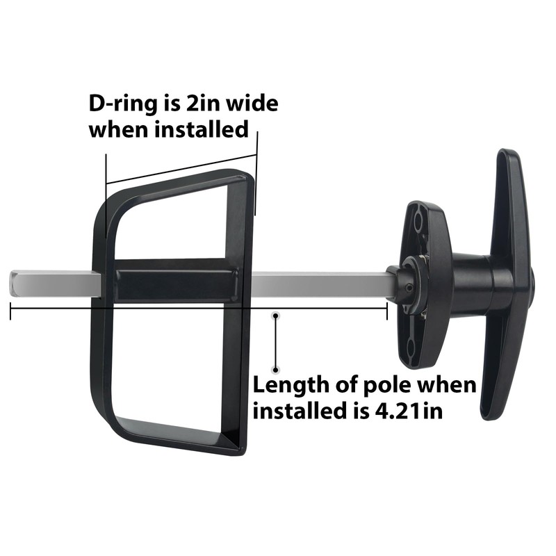 Shed Door Latch T-Handle Lock Kit with 5 Keys,BTEOBFY Set