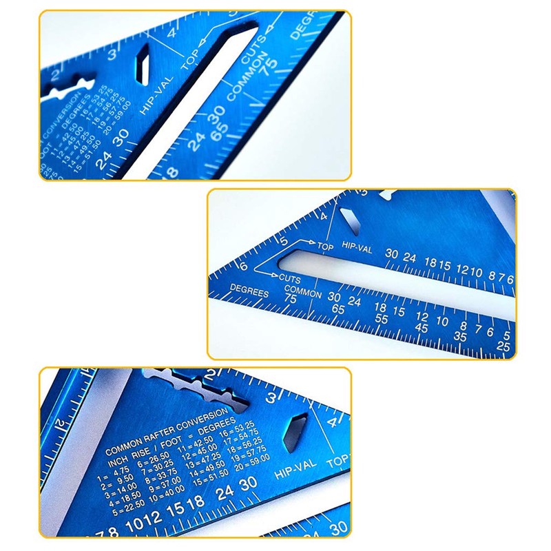 ncdoi Angle Ruler 7 Inch Aluminum Alloy Measuring Ruler Woodworking
