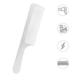 Healeved 1pcs Hair Cutting Comb Titanium Steel Comb Hair Comb Dressing Comb Pocket Comb Flat Comb Fine Comb Men Hair Brush Men Hairdressing Comb Comb Hairdressing Tool Silver