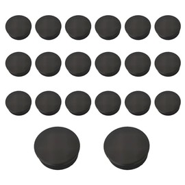 20 Pcs Round Plastic Plugs, Black Tube Inner End Caps, 50mm Cover for Furniture Chair Desk Leg Tables Foot, Pipe