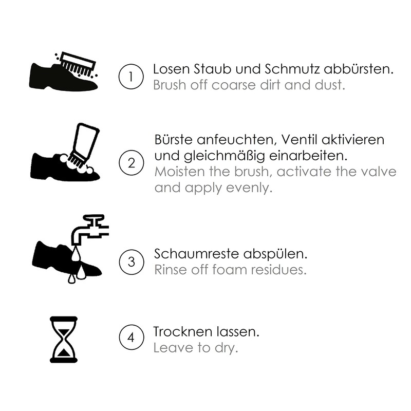 SOLITAIRE Shoe Clean, 75 ml, Schuhreiniger mit integrierter Bürste zur