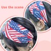 American Flag Headband for Women USA Headbands for Men 2Pcs