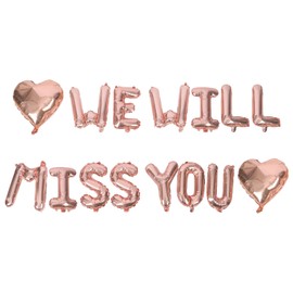 NOLITOY Balloons We Will Miss You Balloons Farewell Retirement Graduation Party Decoration Decoration 15pcs Heart Balloons Celebration Photography Backdrop Decoration