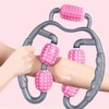 LW 5 roll rotation rolling massager acupressure roll muscle massage stretching E5 roll rotation massager/pink 2ea